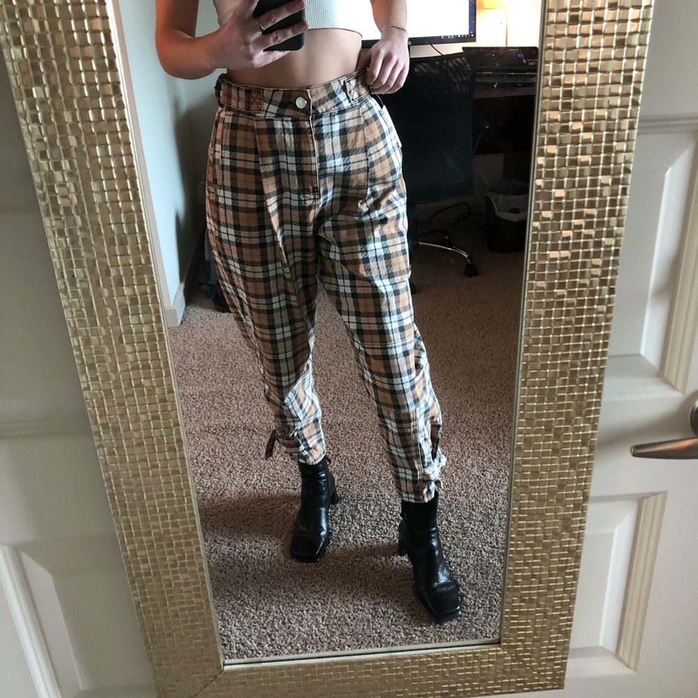 plaid cargo pants